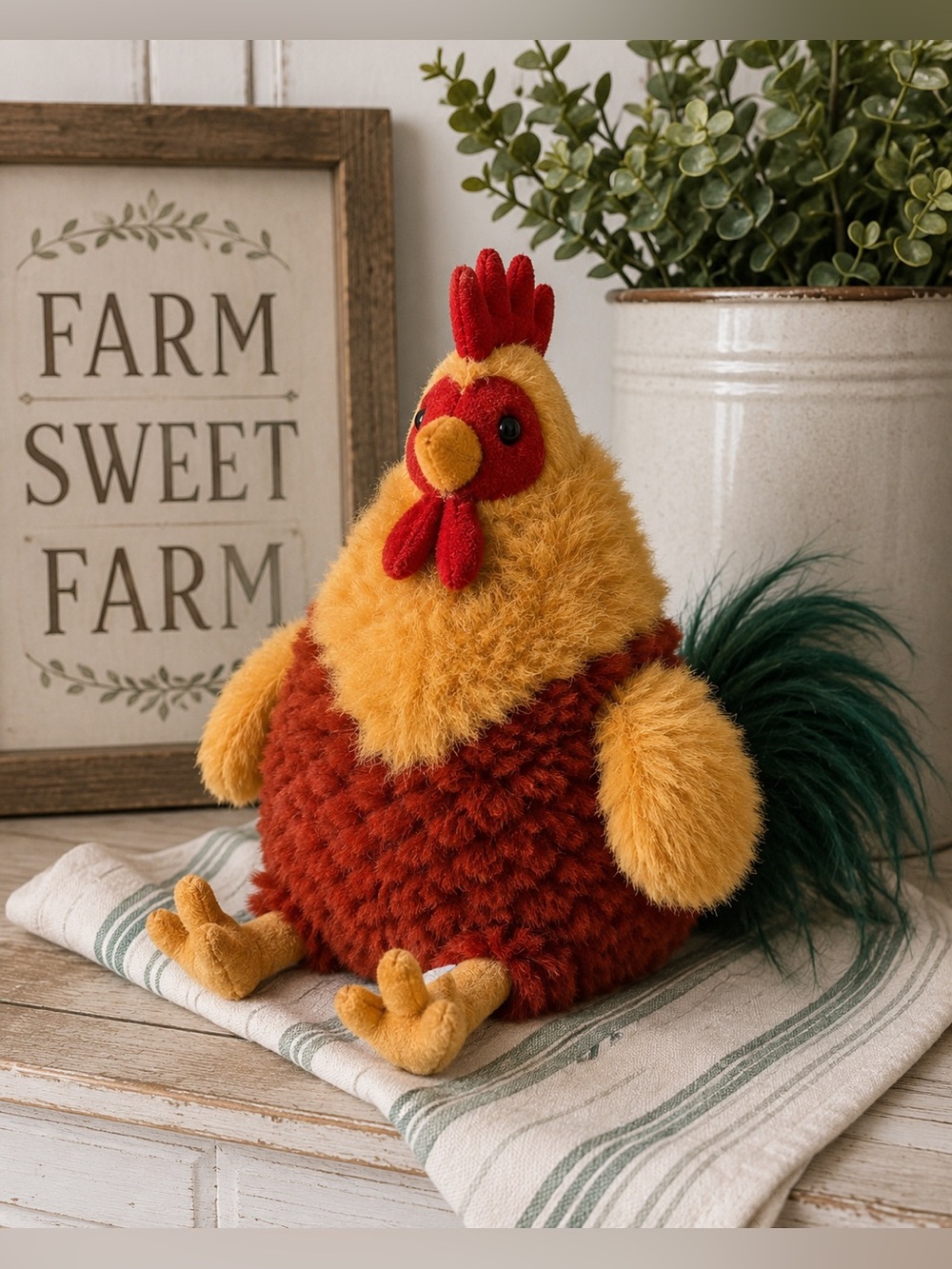 Jellycat Cluny Cockerel Rooster Plush Stuffed Animal Chicken